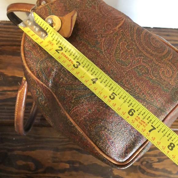 W ETRO Red Paisley Boston Travel Bag Speedy 30 Top Handle Tote Lock and Keys - Picture 13 of 17